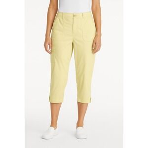 CJC Pale Yellow Cargo Capri Pants Cropped Utility Trousers Size 12